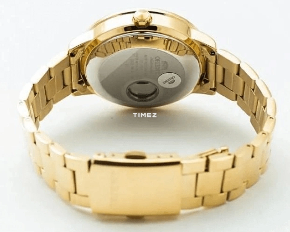 Orient,Other 38.50mm,38.50mm,Yellow Gold,Gold,Automatic,Sapphire,Crystal Glass,Round,FDB0B003S