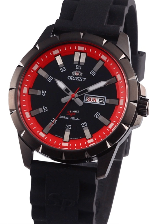 Orient,Sports 43mm,43mm,Stainless Steel,Red,Quartz,Date,Day,FUG1X007B