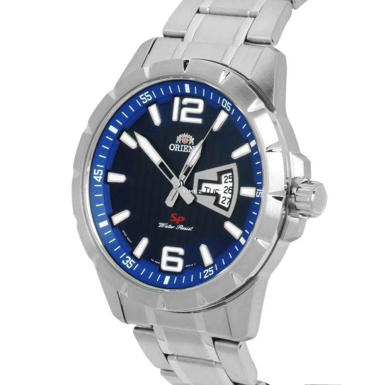 Orient,Other 43mm,43mm,Stainless Steel,Blue,Quartz,Date,Day,SUG1X004D9