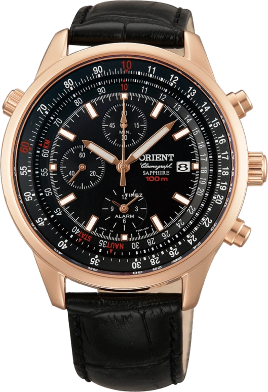 Orient,Sports 43mm,43mm,Stainless Steel,Black,Quartz,Chronograph,Day,Alarm,TD09004B