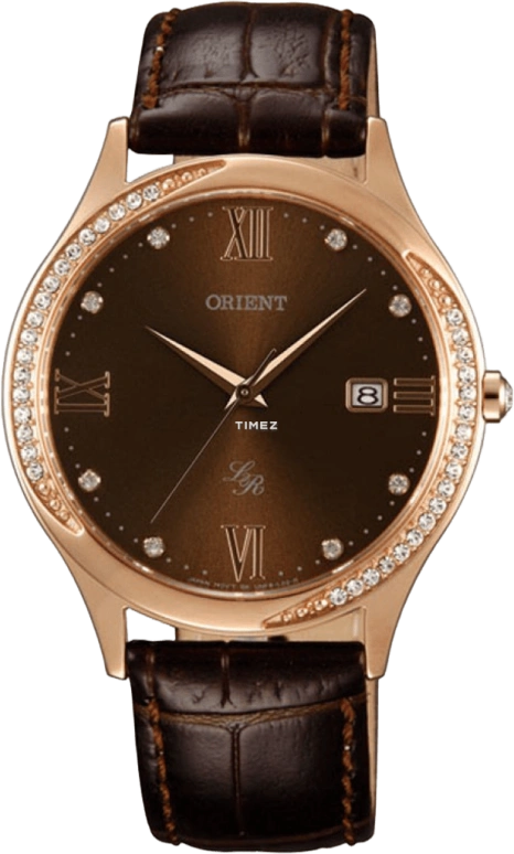 Orient,Other 36.50mm,36.50mm,Stainless Steel,Brown,Quartz,Day,Hardlex,Glass,FUNF8001T