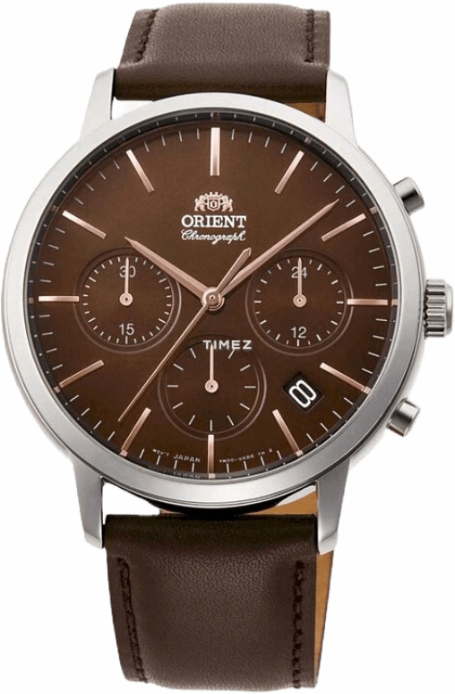 Orient,Sports 40.40mm,40.40mm,Stainless Steel,Brown,Quartz,Chronograph,Day,RA,RA-KV0304Y10B