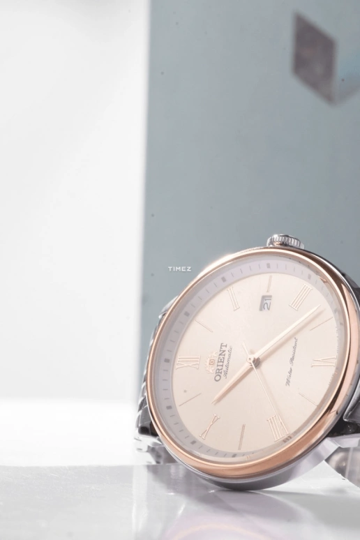 Orient,Contemporary 42.40mm,42.40mm,Stainless Steel,Beige,Automatic,Day,Glass,RA,RA-AC0J01S