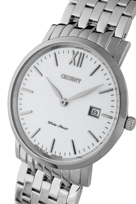 Orient,Other 36mm,36mm,Stainless Steel,White,Quartz,Day,Glass,FGW00004W