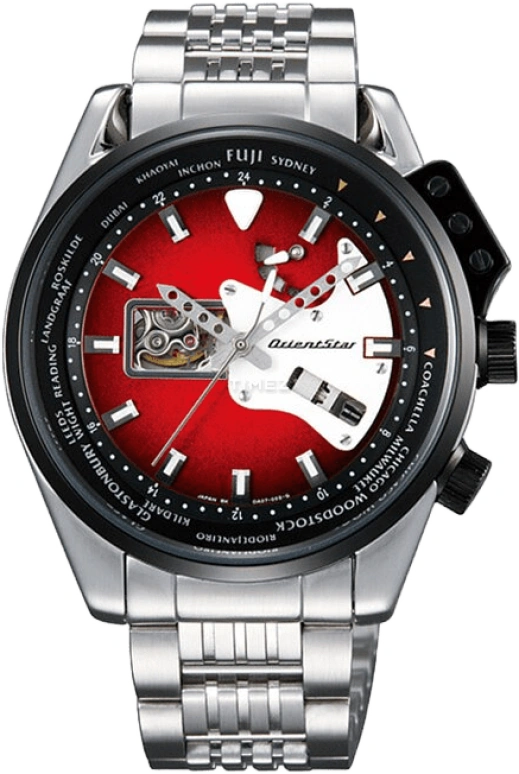 Orient,Revival 44.50mm,44.50mm,Stainless Steel,Red,Handwound,Power Reserve Indicator,Sapphire,Crystal Glass,WZ0171DA