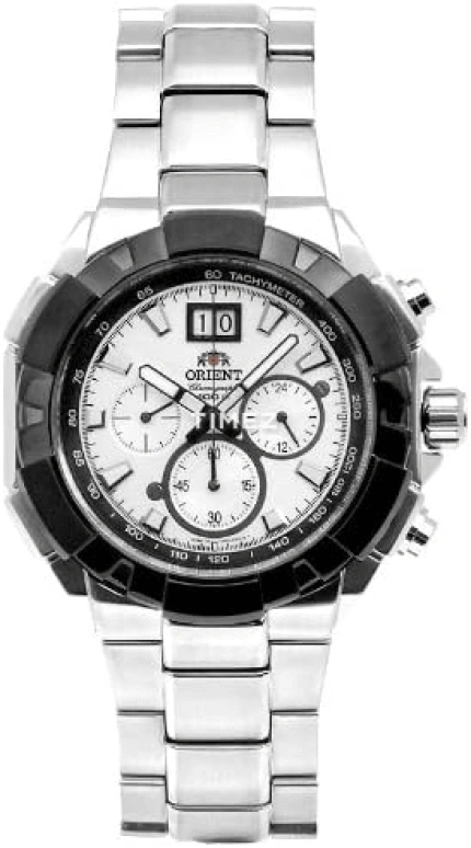 Orient,Sports 45.20mm,45.20mm,Stainless Steel,White,Quartz,Chronograph,Day,Big Date,STV00002W0
