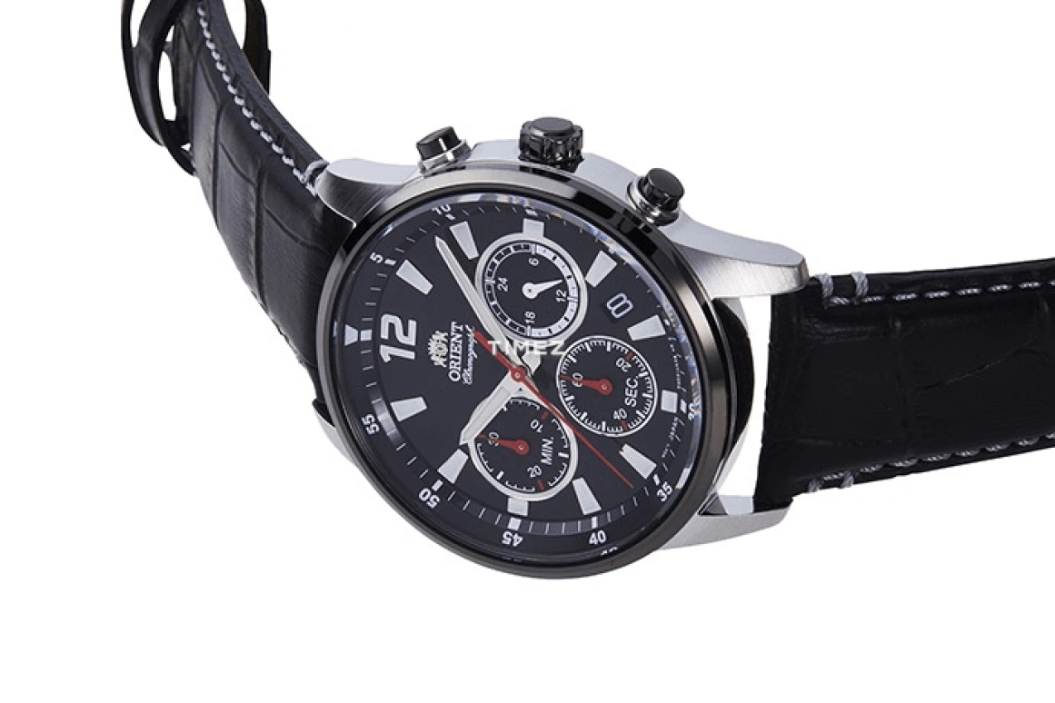 Orient,Sports 42mm,42mm,Stainless Steel,Black,Quartz,Chronograph,Day,RA,RA-KV0005B