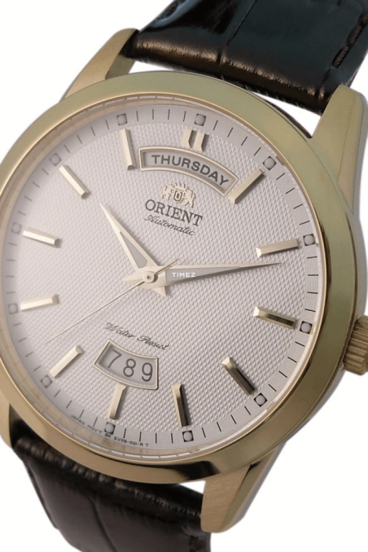Orient,Classic 40mm,40mm,Yellow Gold,White,Automatic,Date,Day,FEV0S001W