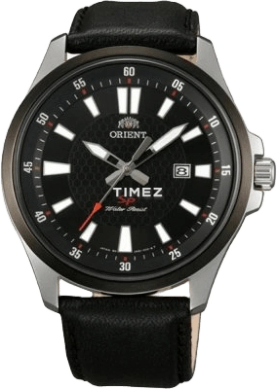 Orient,Sports 42mm,42mm,Stainless Steel,Black,Quartz,Day,Sapphire,Crystal Glass,SUNE1002B0
