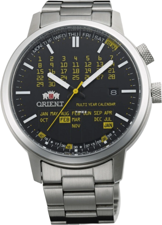 Orient,Sports 42.20mm,42.20mm,Stainless Steel,Black,Automatic,Perpetual Calendar,Date,Day,FER2L002B