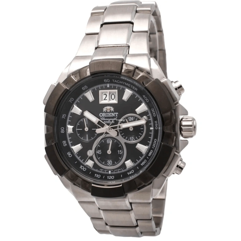 Orient,Sports 45.20mm,45.20mm,Stainless Steel,Black,Quartz,Chronograph,Day,STV00002B0