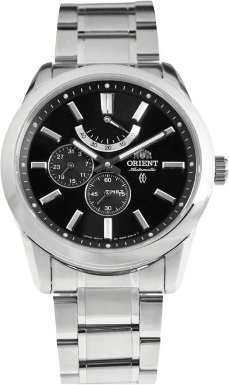 Orient,Classic 42mm,42mm,Stainless Steel,Black,Automatic,Day,Power Reserve Indicator,FEZ08001B