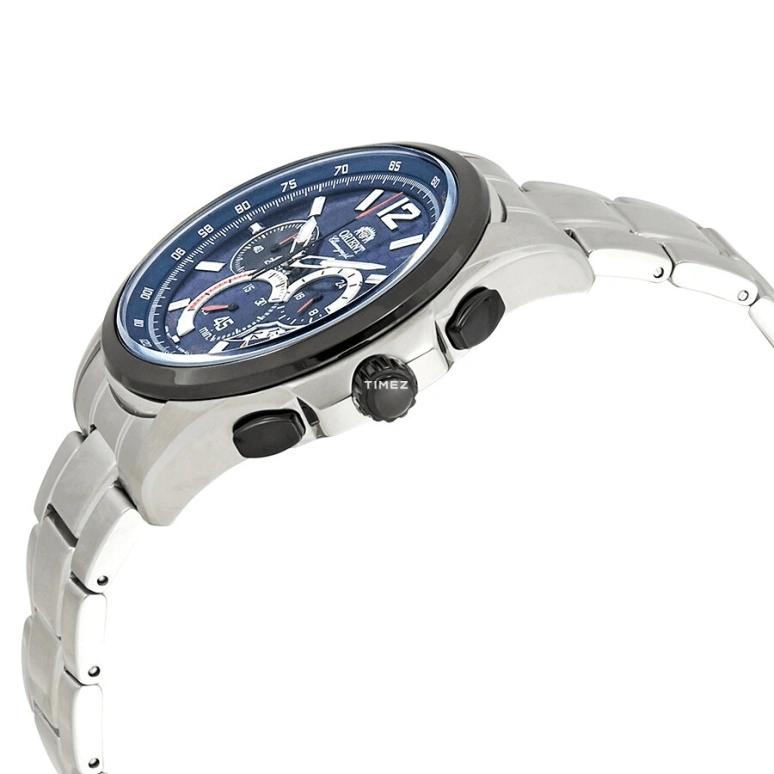 Orient,Sports 47mm,47mm,Stainless Steel,Blue,Quartz,Chronograph,Date,Day,Dule Time,Glass,Round,FSY00002D