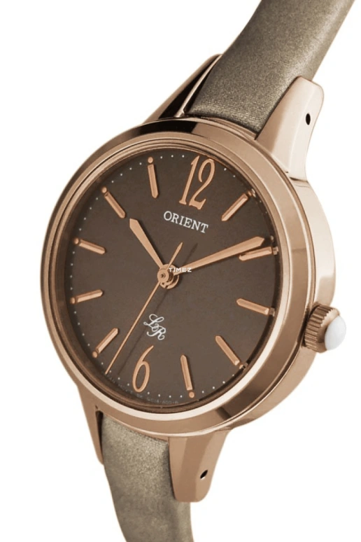 Orient,Other 28mm,28mm,Stainless Steel,Coffee,Quartz,Glass,Round,FQC14005K