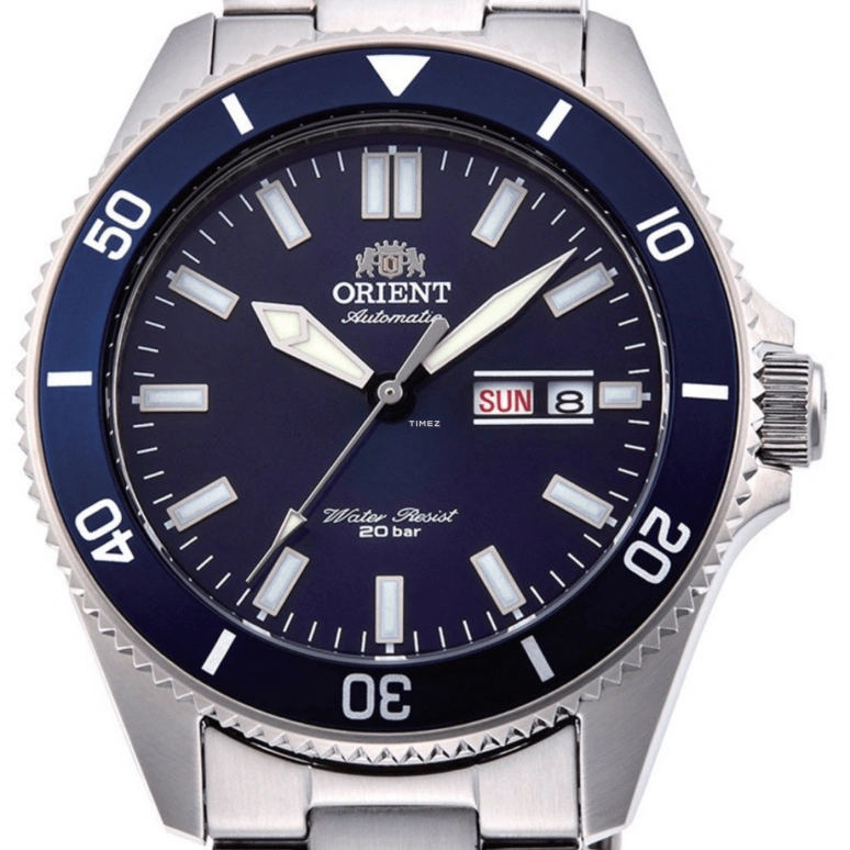 Orient,Other 44mm,44mm,Stainless Steel,Blue,Automatic,Date,Day,RA,RA-AA0009L