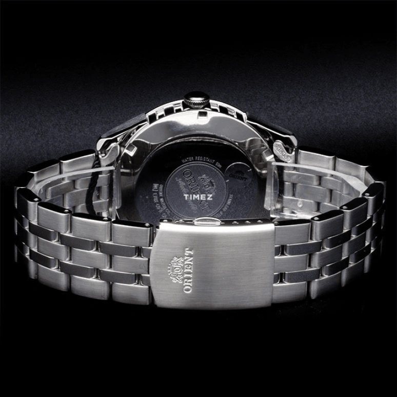 Orient,Other 42mm,42mm,Stainless Steel,Brown,Automatic,Date,Day,Dule Time,ET0X003A