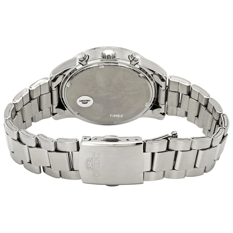 Orient,Sports 42mm,42mm,Stainless Steel,White,Quartz,Chronograph,Day,FKU00003W