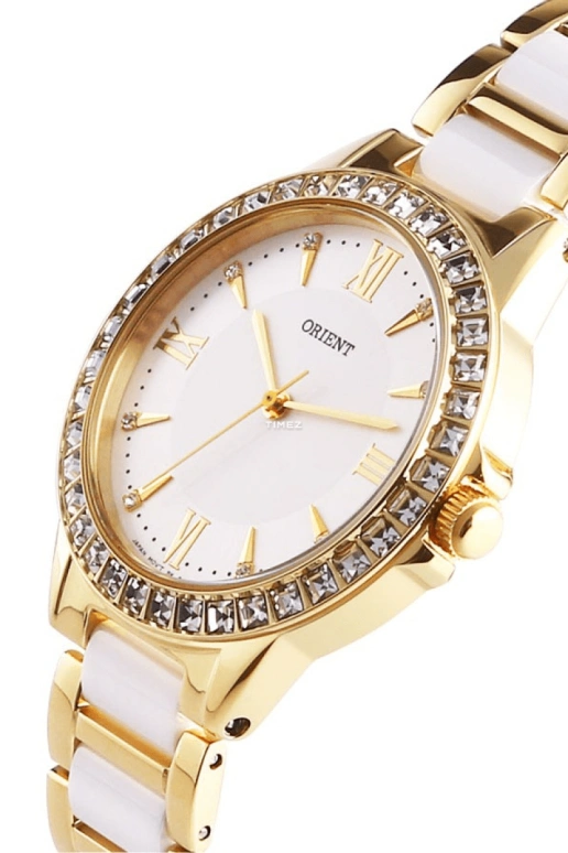 Orient,Other 34mm,34mm,Stainless Steel,White,Quartz,Sapphire,Crystal Glass,Round,FQC11002W