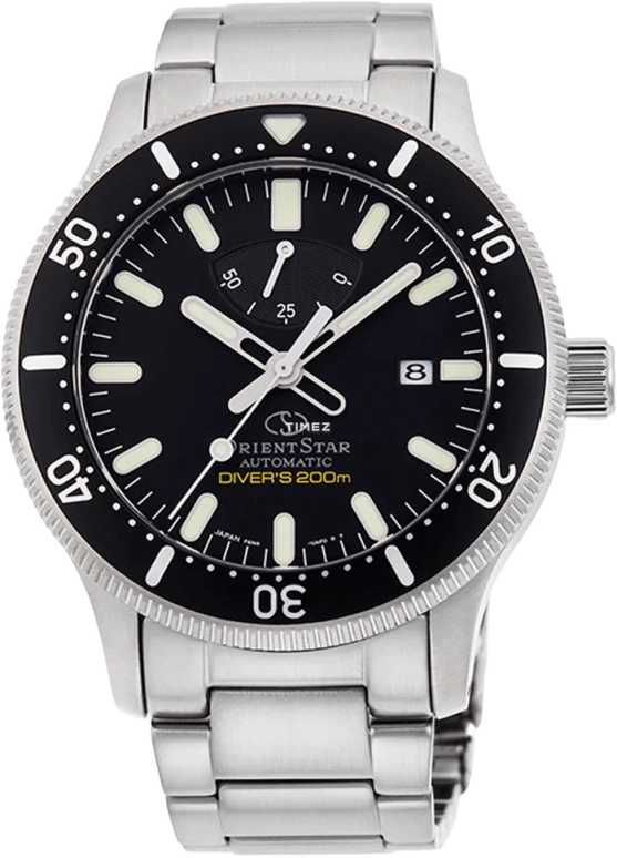Orient,STAR 43.60mm,43.60mm,Stainless Steel,Black,Automatic,Day,Power Reserve Indicator,RE,RE-AU0301B