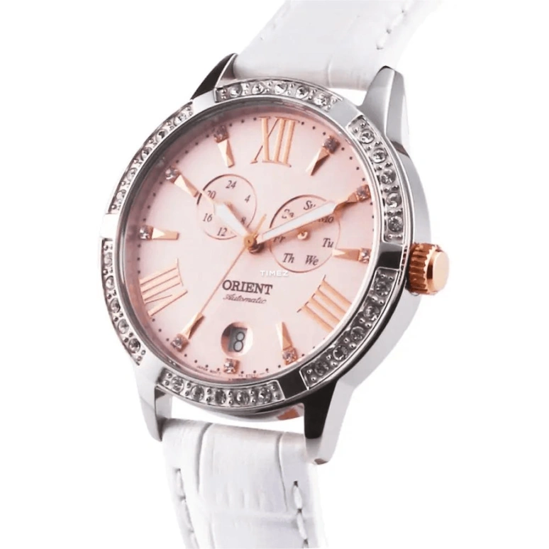 Orient,Other 37mm,37mm,Stainless Steel,White,Handwound,Date,Day,Dule Time,FET0Y003Z