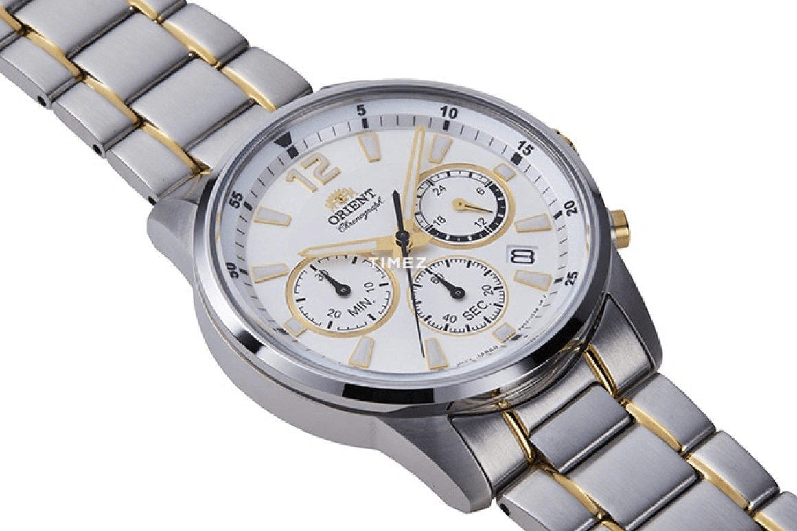 Orient,Sports 42mm,42mm,Stainless Steel,White,Quartz,Chronograph,Day,RA,RA-KV0003S