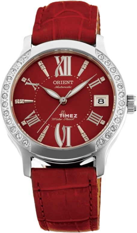 Orient,Other 36mm,36mm,Stainless Steel,Red,Automatic,Handwound,Day,Sapphire,FER2E006R