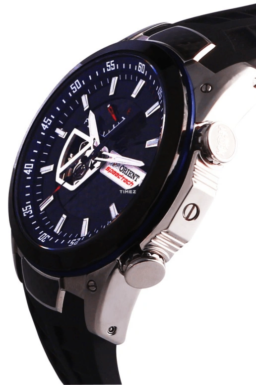 Orient,Sports 45mm,45mm,Stainless Steel,Black,Handwound,Automatic,Power Reserve Indicator,Sapphire,Crystal Glass,SDA05002B