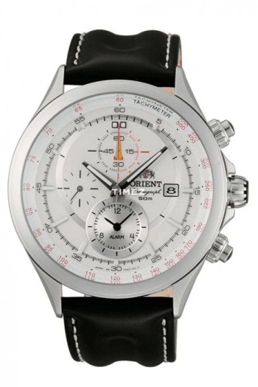 Orient,Other 43.20mm,43.20mm,Stainless Steel,White,Quartz,Chronograph,Month,Day,Alarm,Sapphire,Crystal Glass,Round,CTD0T004W