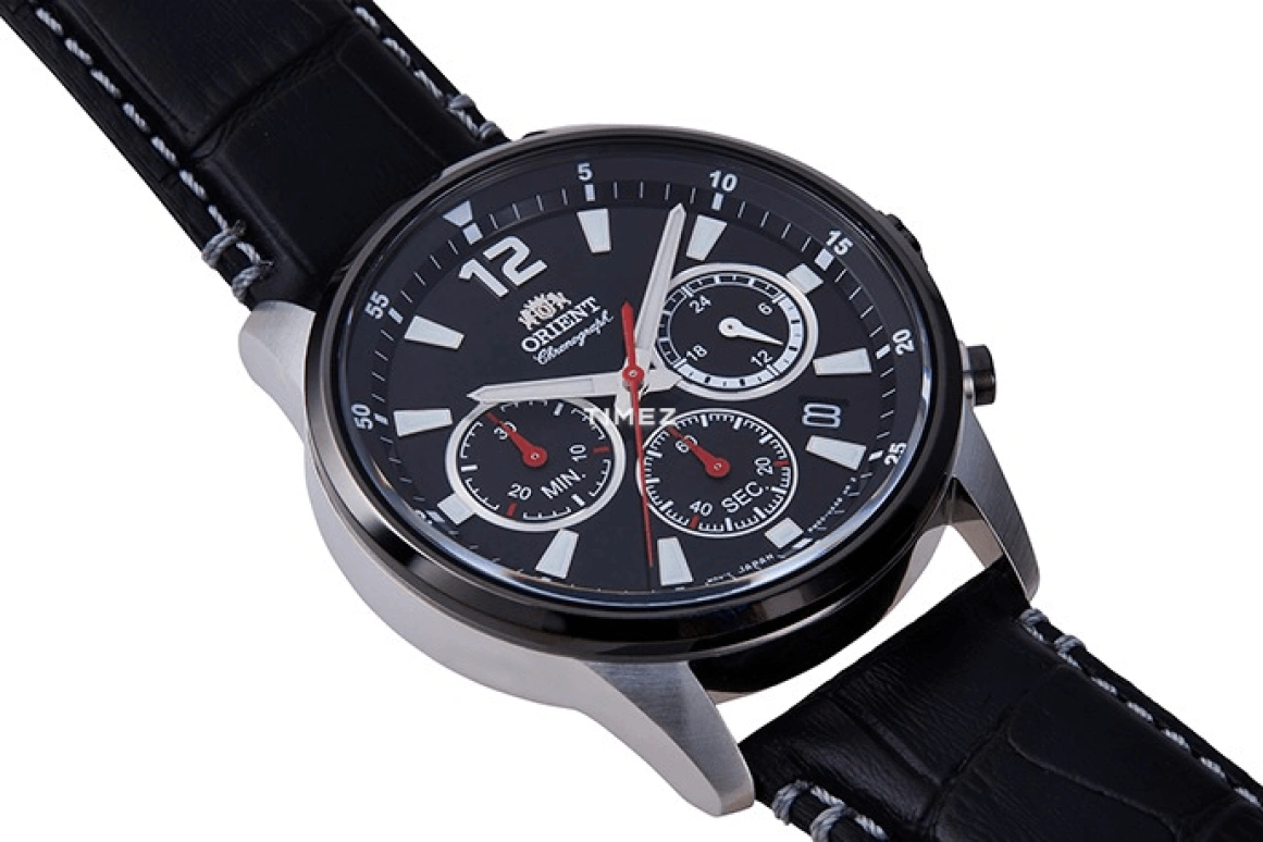 Orient,Sports 42mm,42mm,Stainless Steel,Black,Quartz,Chronograph,Day,RA,RA-KV0005B
