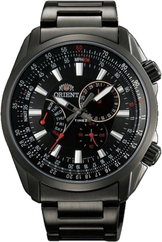 Orient,Sports 43.50mm,43.50mm,Stainless Steel,Black,Quartz,Date,Day,UU09001B
