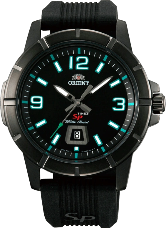 Orient,Sports 43mm,43mm,Stainless Steel,Black,Quartz,Day,Sapphire,Crystal Glass,SUNE9008B0
