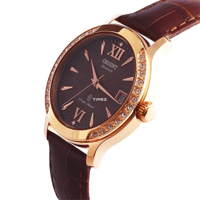 Orient,Other 36mm,36mm,Stainless Steel,Brown,Automatic,Day,Sapphire,Crystal Glass,FER2E001T