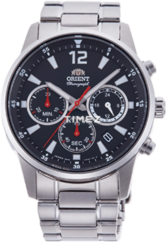 Orient,Sports 42mm,42mm,Stainless Steel,Black,Quartz,Chronograph,Day,RA,RA-KV0001B