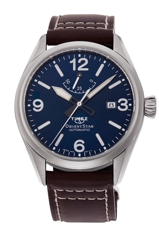 Orient,Sports 41mm,41mm,Stainless Steel,Blue,Handwound,Day,Power Reserve Indicator,RE,RE-AU0204L00B