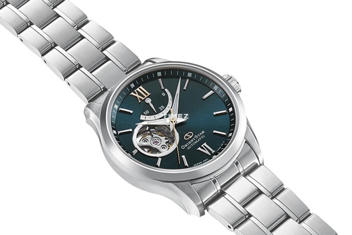 Orient,STAR 39.30mm,39.30mm,Stainless Steel,Green,Handwound,Automatic,Power Reserve Indicator,Sapphire,RE,RE-AT0002E