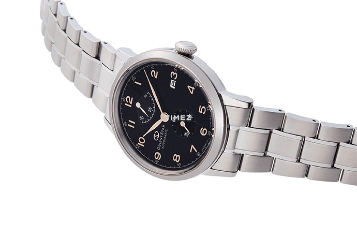 Orient,STAR 38.70mm,38.70mm,Stainless Steel,Black,Handwound,Day,Power Reserve Indicator,RE,RE-AW0001B