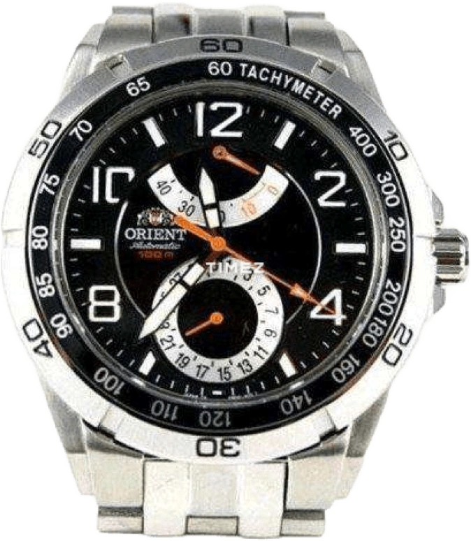 Orient,Sports 44.50mm,44.50mm,Stainless Steel,Black,Automatic,Day,Power Reserve Indicator,SFM00001B0