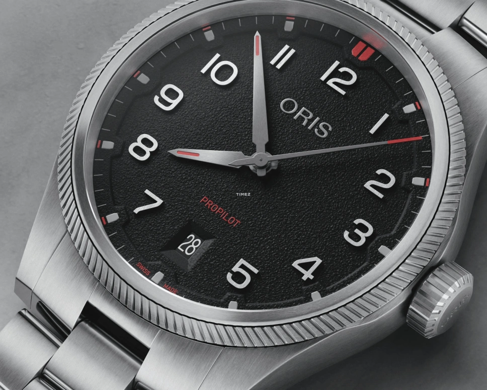 Oris,ProPilot 41mm,41mm,Stainless Steel,Black,Automatic,Day,41hours,01 733 7805 4164,01 733 7805 4164-07 8 20 04LC