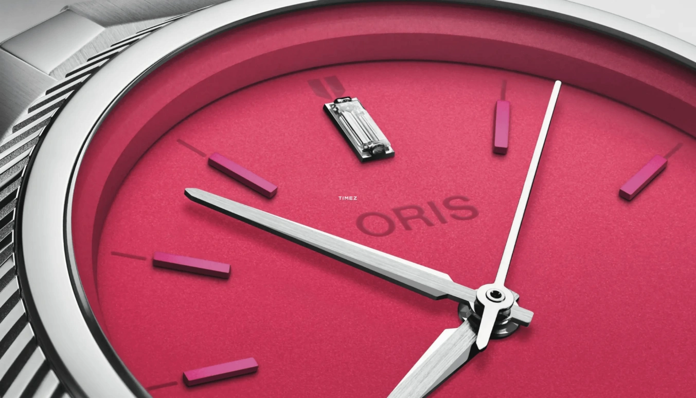 Oris,ProPilot X 34mm,34mm,Stainless Steel,Pink Red,Automatic,42hours,In-house Caliber,01 531 7796 4158,01 531 7796 4158-07 8 17 05LC