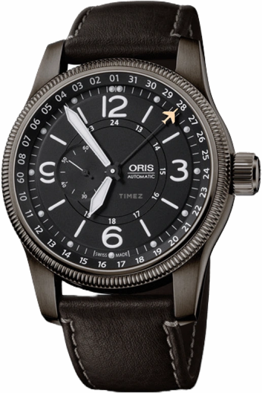 Oris,Big Crown 46mm,46mm,Stainless Steel,Black,Automatic,Date,38hours,01 644 7635 4284,01 644 7635 4284-SET