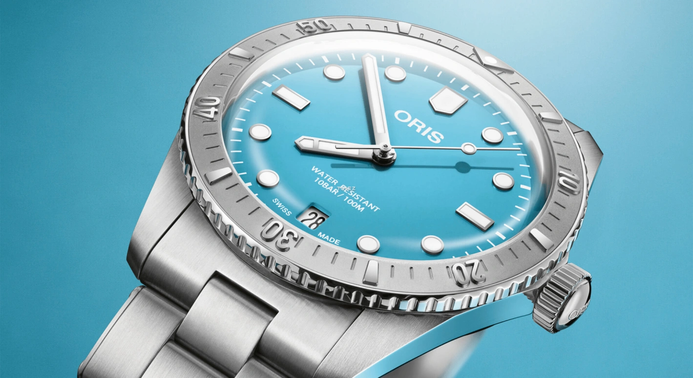 Oris,Divers 65 38mm,38mm,Stainless Steel,Blue,Automatic,Day,Sapphire,Crystal Glass,01 733 7771 4055,01 733 7771 4055-07 8 19 18