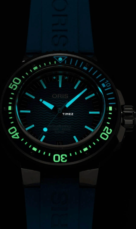 Oris,Aquis 49.50mm,49.50mm,Titanium,Blue,Automatic,Chronograph,Day,01 400 7777 7155,01 400 7777 7155-Set