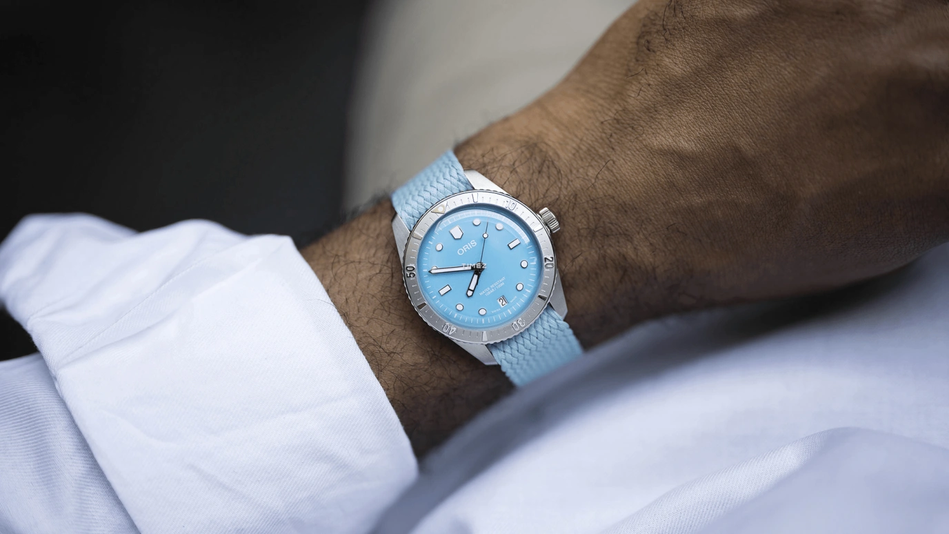 Oris,Divers 65 38mm,38mm,Stainless Steel,Blue,Automatic,Day,Sapphire,Crystal Glass,01 733 7771 4055,01 733 7771 4055-07 3 19 02S