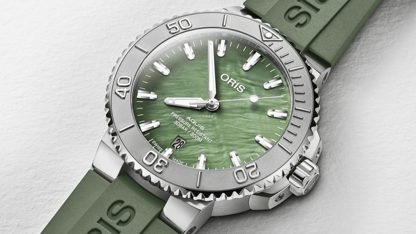 Oris,Other 41.50mm,41.50mm,Stainless Steel,Green,Automatic,Day,Sapphire,Crystal Glass,01 733 7766 4187,01 733 7766 4187-Set