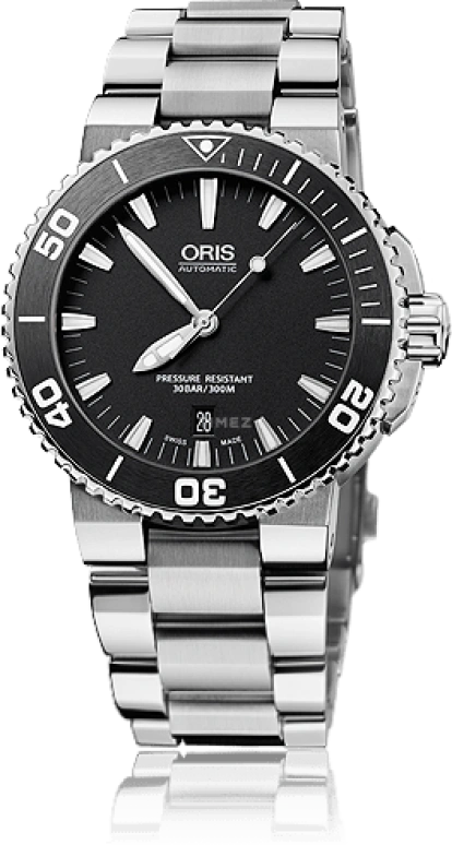 Oris,Aquis 43mm,43mm,Stainless Steel,Black,Automatic,Date,38hours,01 733 7653 4154,01 733 7653 4154-07 8 26 01PEB