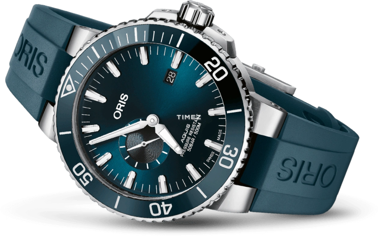 Oris,Aquis 45mm,45mm,Stainless Steel,Blue,Automatic,Day,In-house Caliber,01 743 7733 4155,01 743 7733 4155-07 4 24 69EB