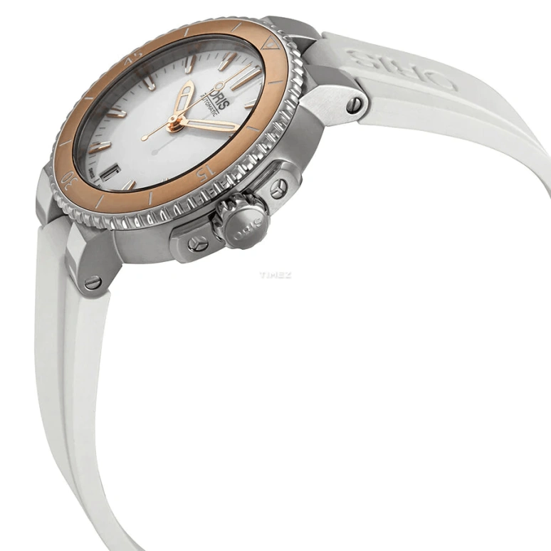Oris,Aquis 36mm,36mm,Stainless Steel,White,Automatic,Day,41hours,01 733 7652 4356,01 733 7652 4356-07 4 18 31