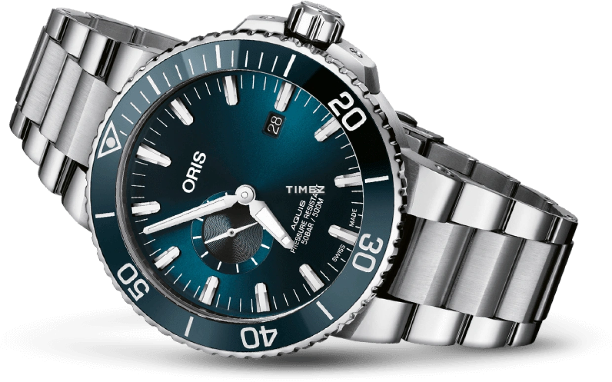 Oris,Aquis 45.50mm,45.50mm,Stainless Steel,Blue,Automatic,Day,38hours,01 743 7733 4155,01 743 7733 4155-07 8 24 05PEB
