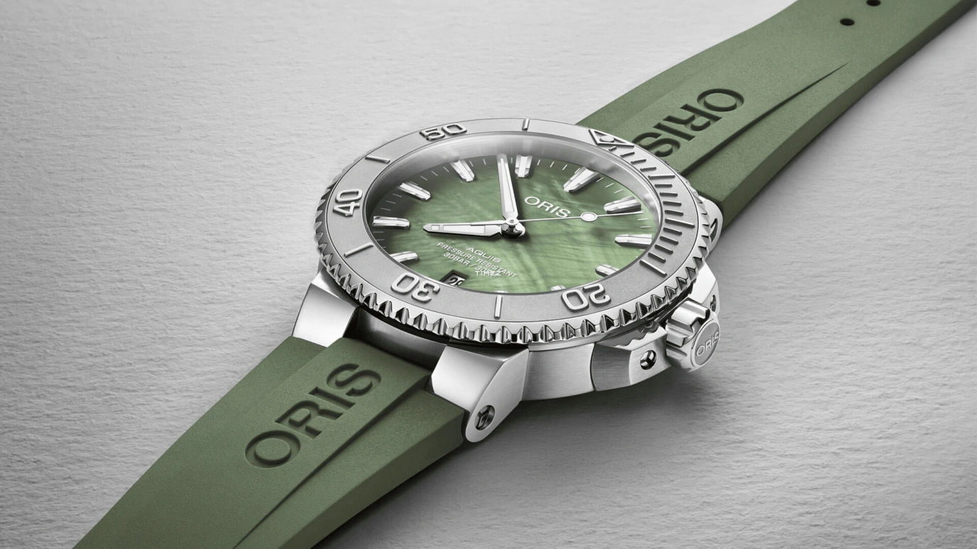 Oris,Other 41.50mm,41.50mm,Stainless Steel,Green,Automatic,Day,Sapphire,Crystal Glass,01 733 7766 4187,01 733 7766 4187-Set