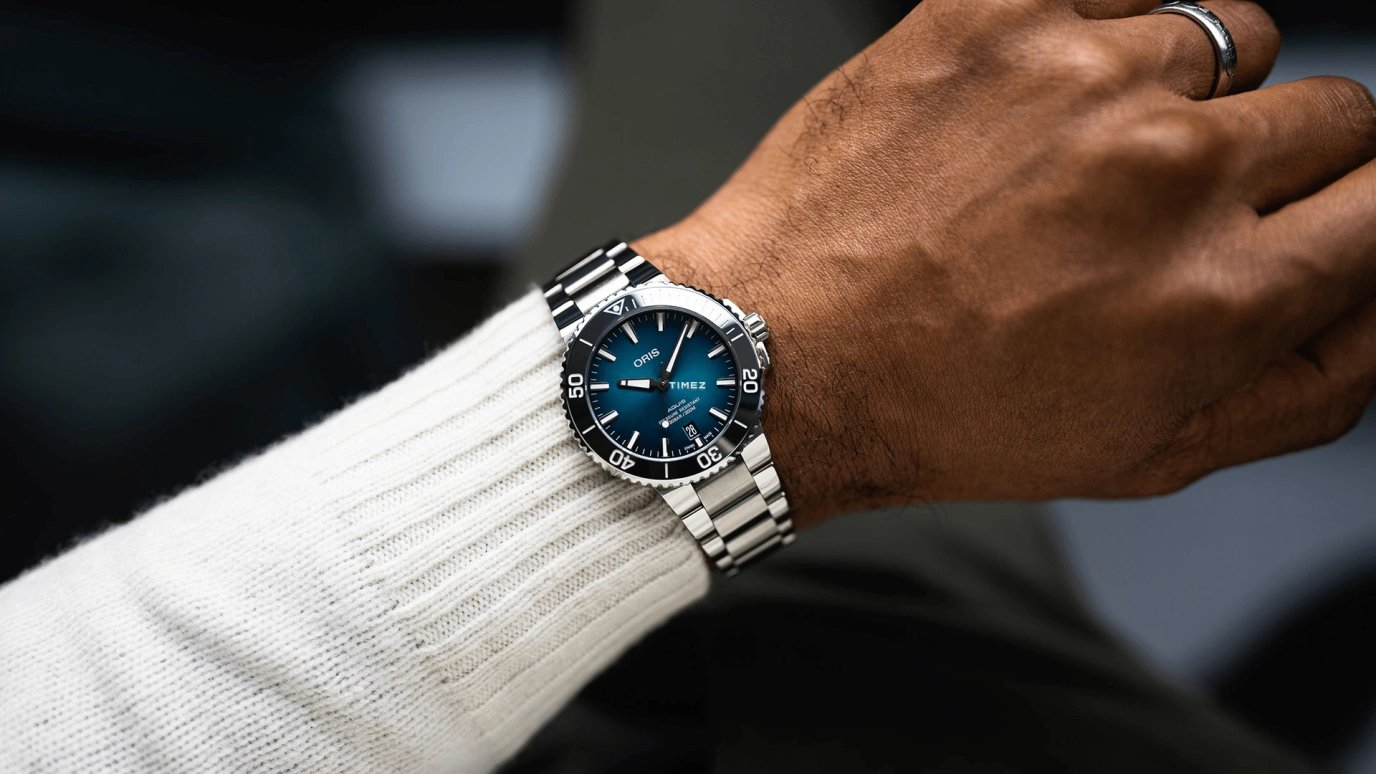 Oris,Aquis 39.50mm,39.50mm,Stainless Steel,Blue,Automatic,Day,41hours,01 733 7732 4155,01 733 7732 4155-07 8 21 05PEB